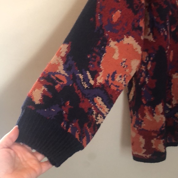 Lord & Taylor | Adyson Parker Jacquard Cardigan Spiced Tea & Roses 🥀 Sz XL - Picture 4 of 12